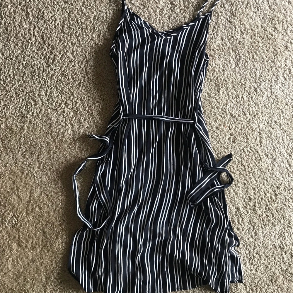 Who What Wear black striped sundress Size S